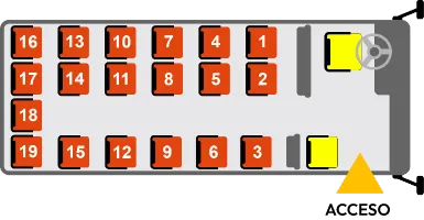 Fleet 9 Croquis minibús de 19 plazas