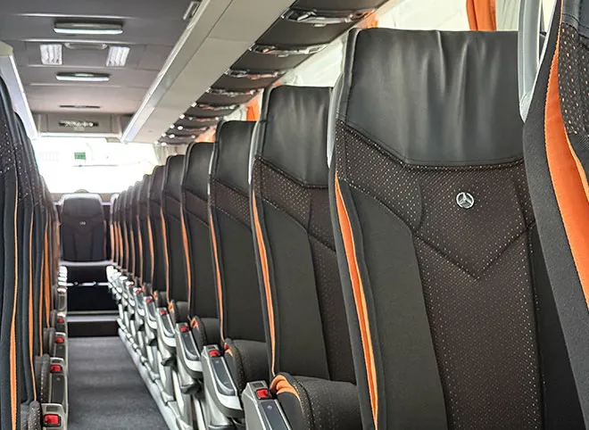 Interior de los autocares que viaja de M&aacute;laga a Sevilla