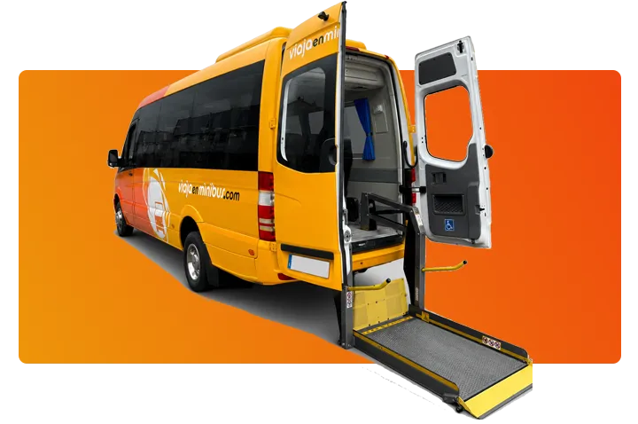 Fleet 55 Imagen lateral trasera de autobús adaptado de viajaenminibus.com